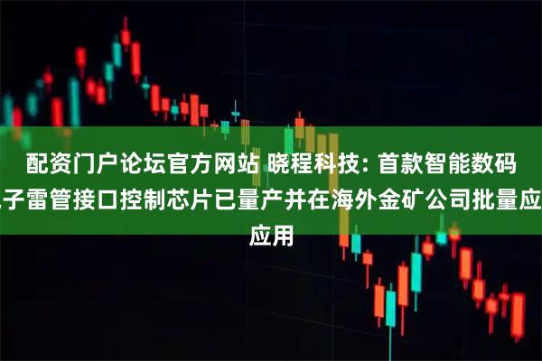 配资门户论坛官方网站 晓程科技: 首款智能数码电子雷管接口控制芯片已量产并在海外金矿公司批量应用