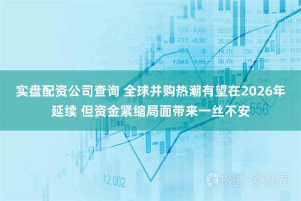 实盘配资公司查询 全球并购热潮有望在2026年延续 但资金紧缩局面带来一丝不安